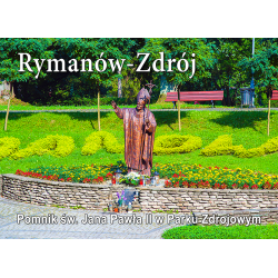 Magnes 65x90 mm usztywniany Rymanów-Zdrój - Pomnik św. Jana Pawła II w Parku Zdrojowym